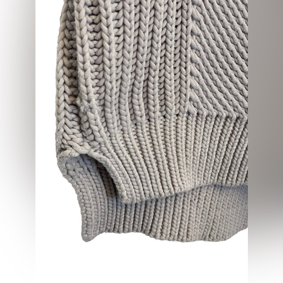 Banana Republic Chunky Knit Short Sleeves Heavy Gray Sweater Size Small - Picture 5 of 11